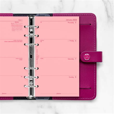 filofax 2025 diary refills.